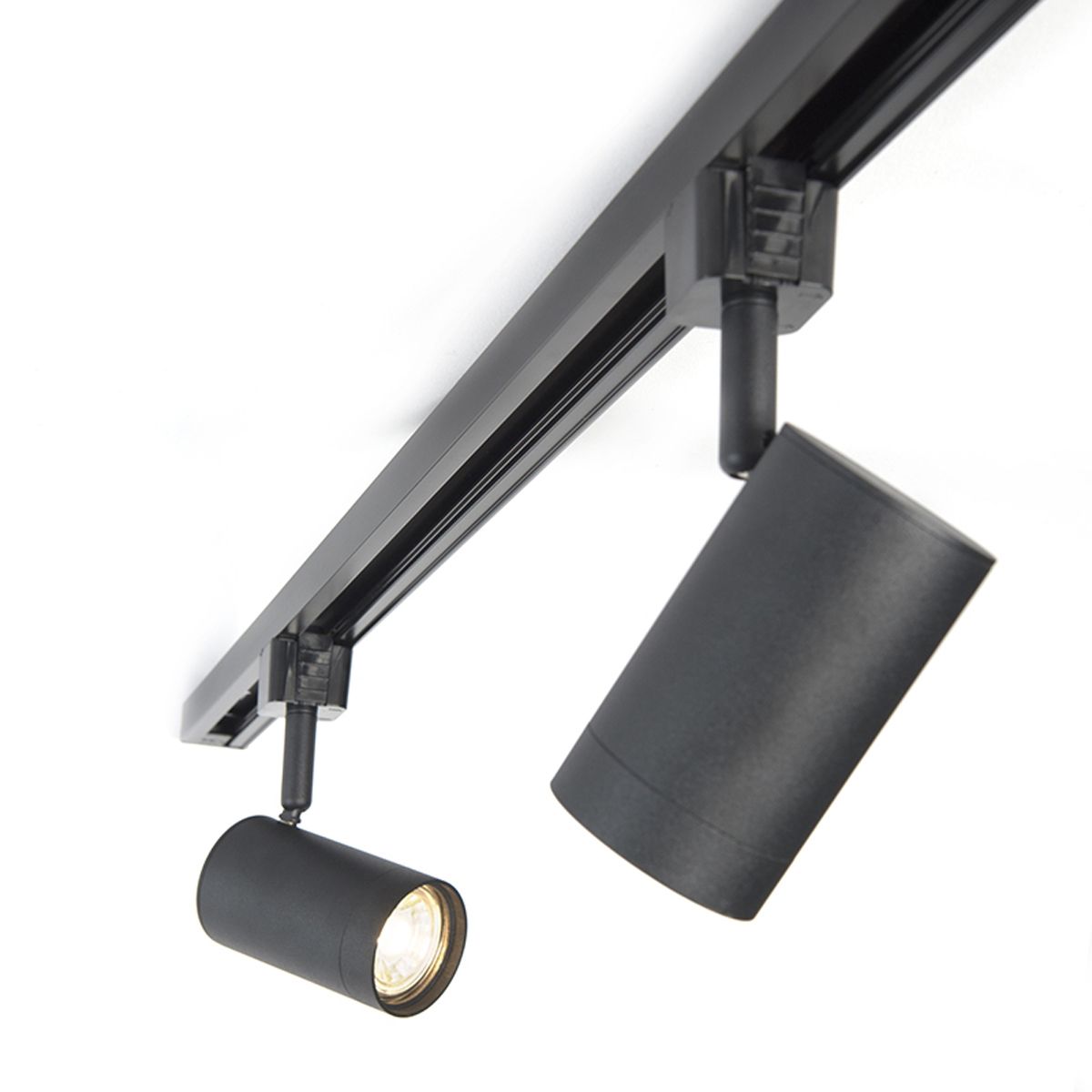 Modern railsysteem met 6 spots zwart 1-fase 286cm - Iconic Jeana