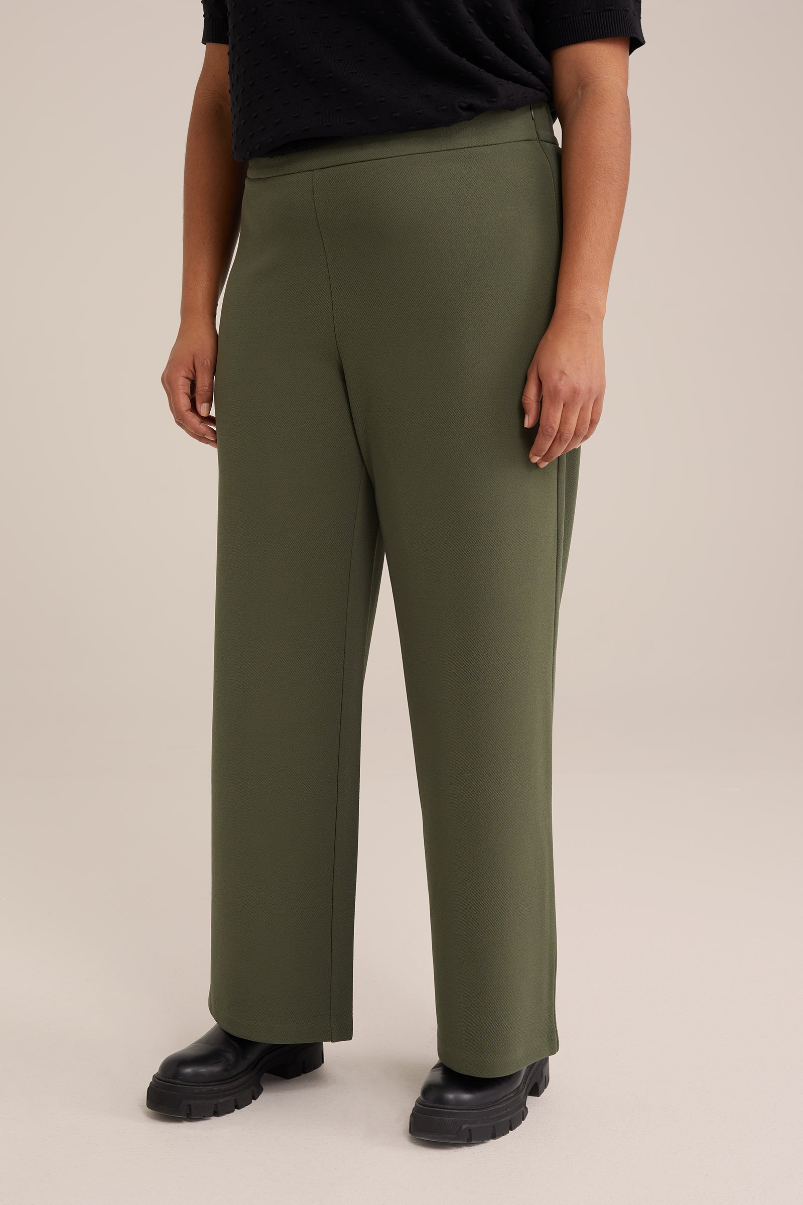 wide leg pantalon - Curve WE Fashion Groen