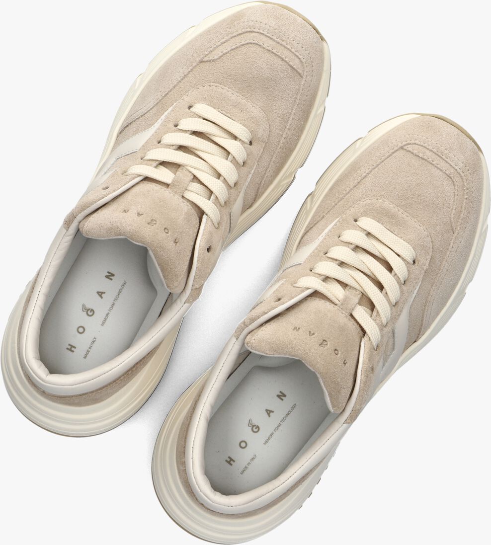 beige hogan lage sneakers h669 allacciato h