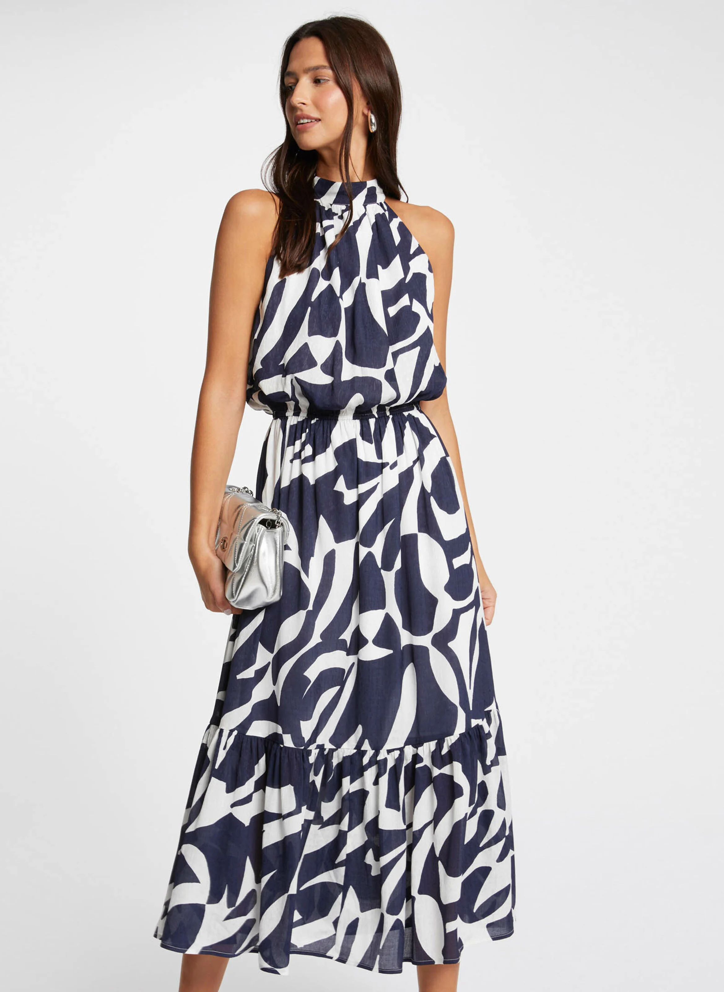 RPLUM.F - Robe longue évasée | Multicolore