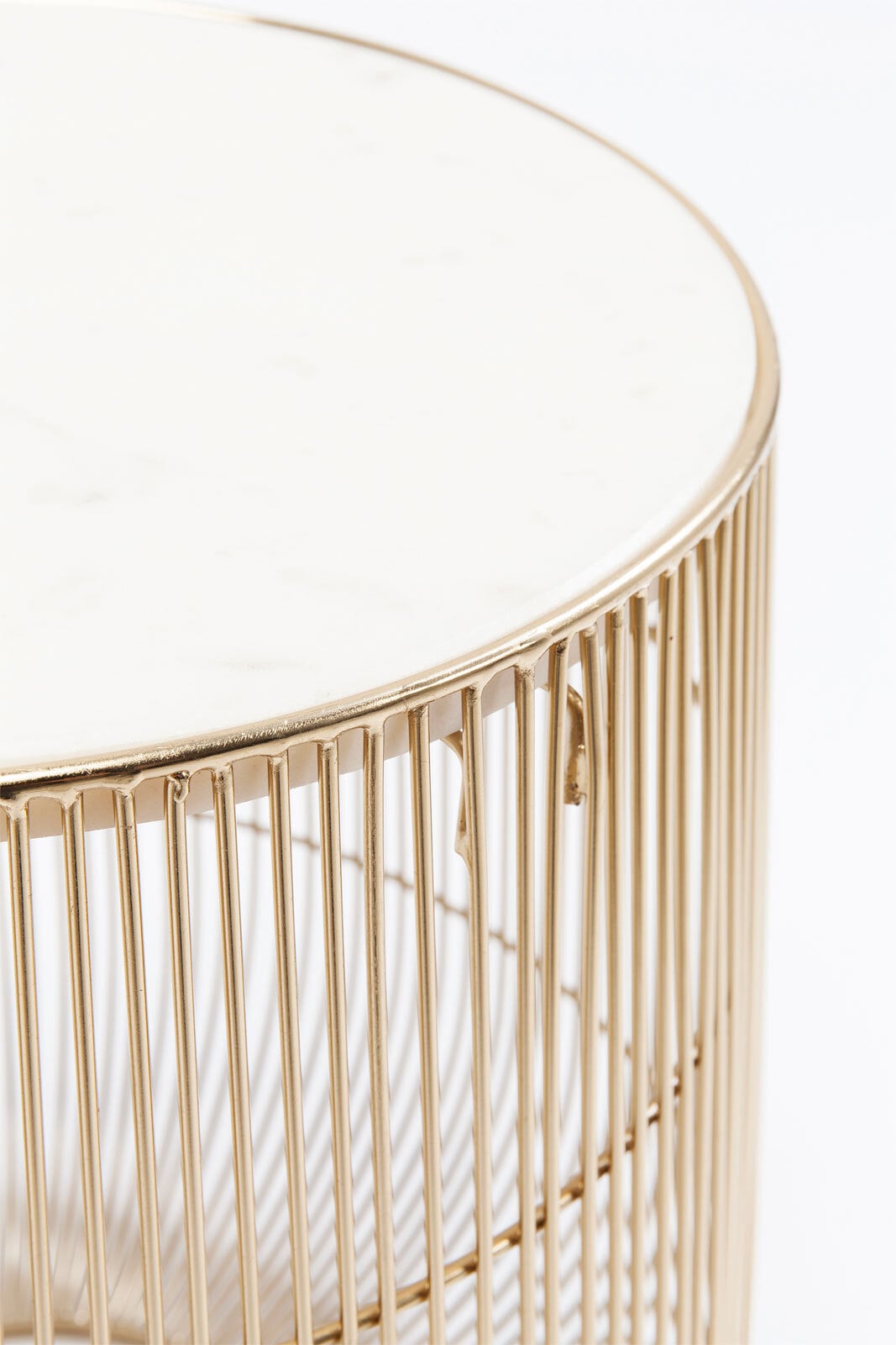 KARE DESIGN Beistelltisch rund BEAM 35 x 32 cm Stahl gold