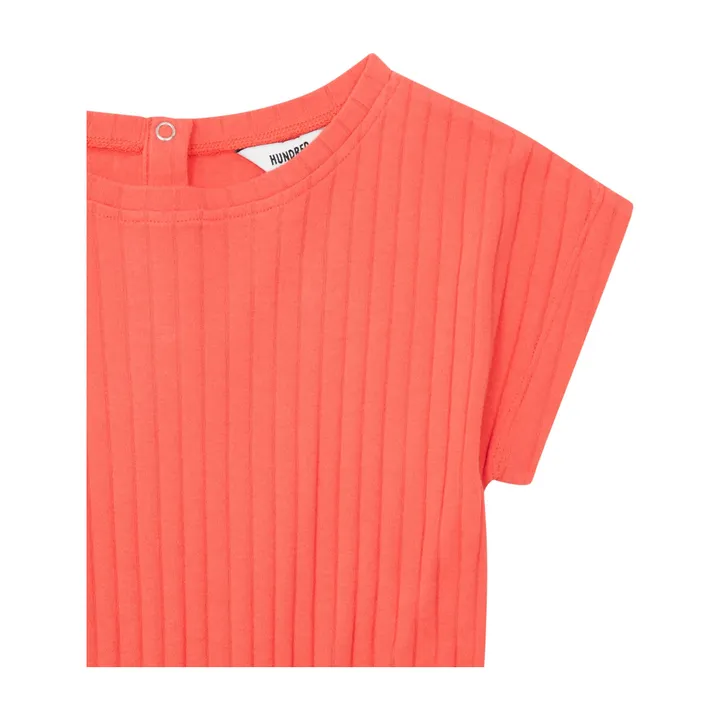 Hundred Pieces Combinaison Coton Bio Rib | Tangerine