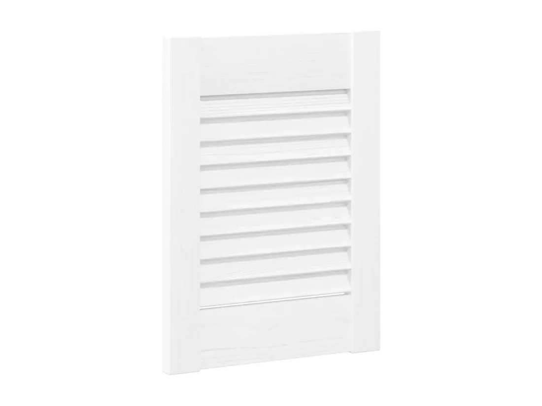 Portes d'armoire à persiennes 4 pcs blanc 39,5x29,5 cm