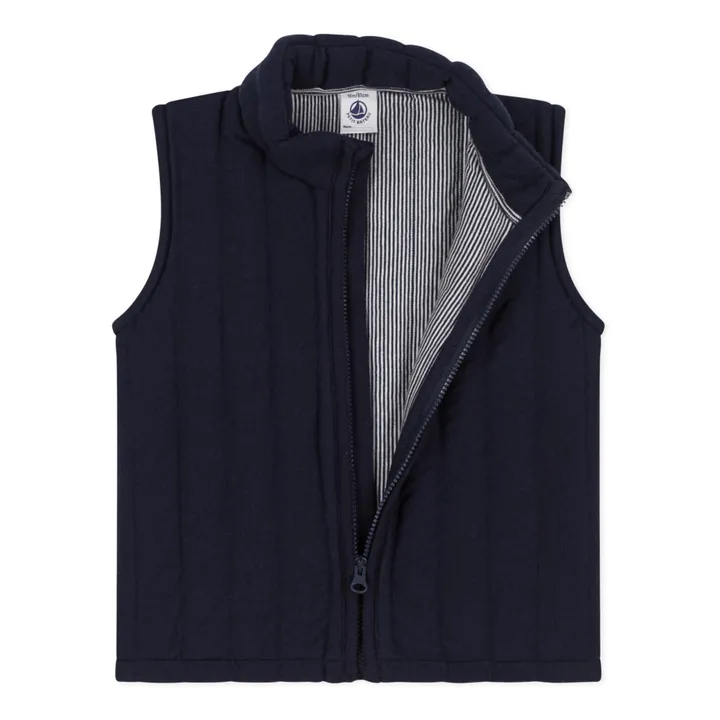 Petit Bateau Veste Matelassée Sans Manches Bébé | Bleu marine