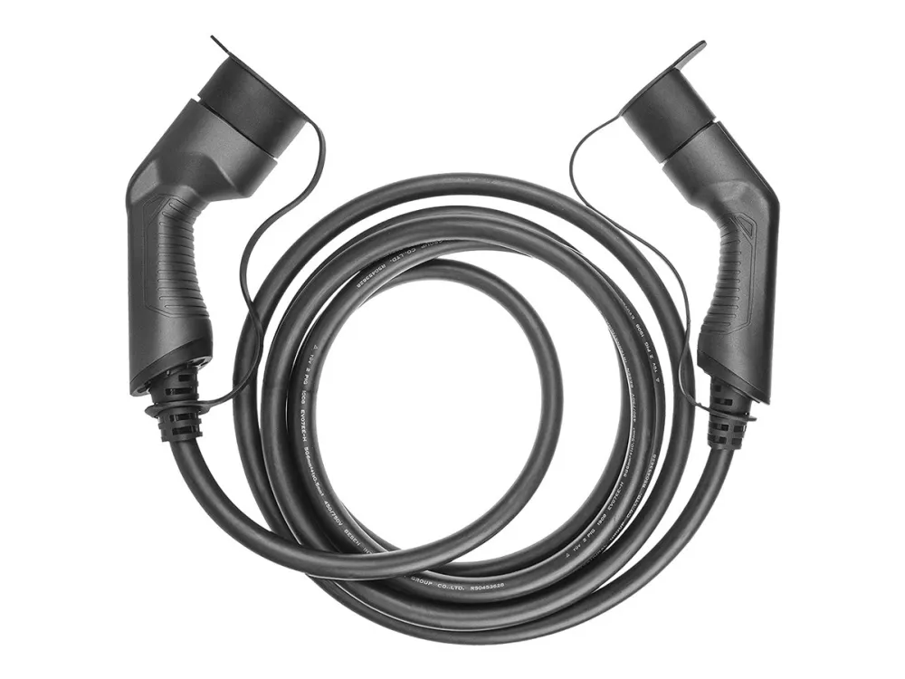 Green Cell ladekabel til elbil type 2 - optil 7,2 kW på 1 fase - 32A - 7 meter