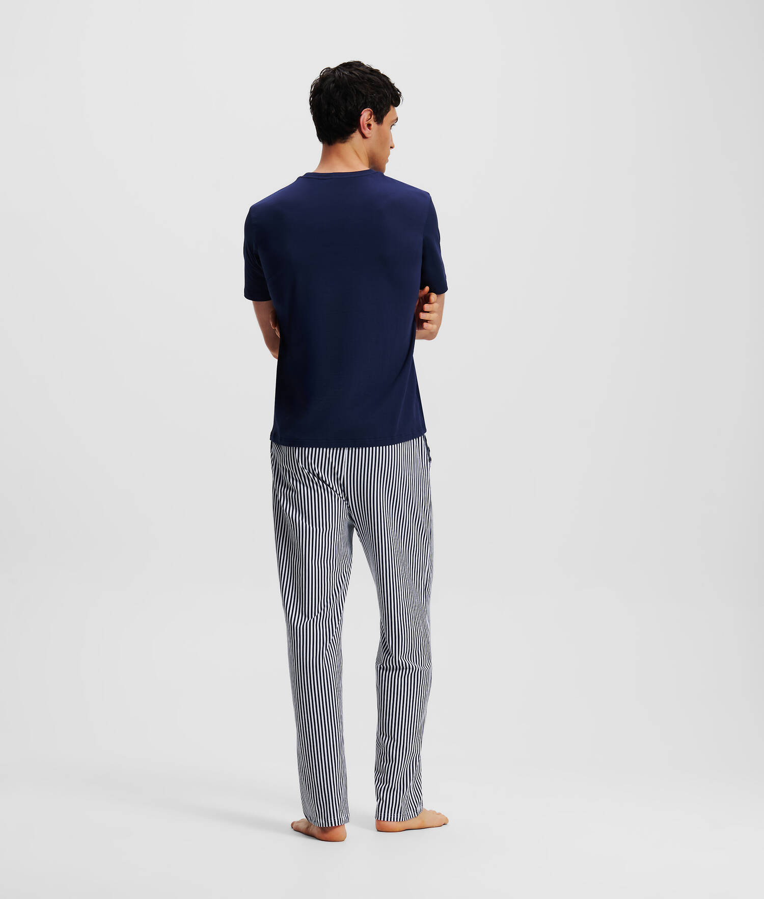 ENSEMBLE PYJAMA RAYÉ IKON - Rayures noir-iris-blanc