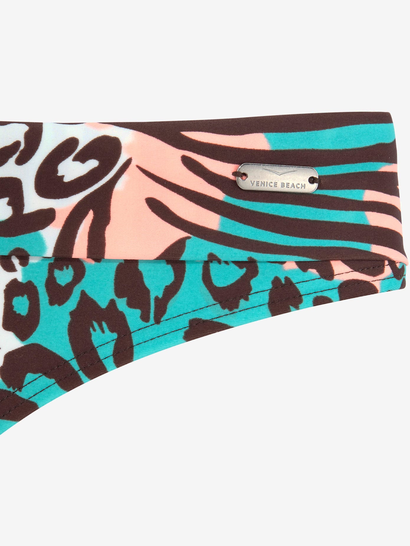 Bas de maillot de bain imprimé, effet de couleur différent pour chaque pièce