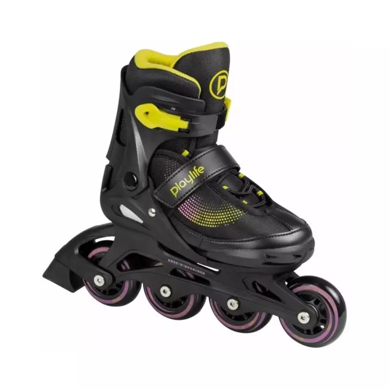 Roller en ligne junior ajustables PLAYLIFE Joker Yellow Glow