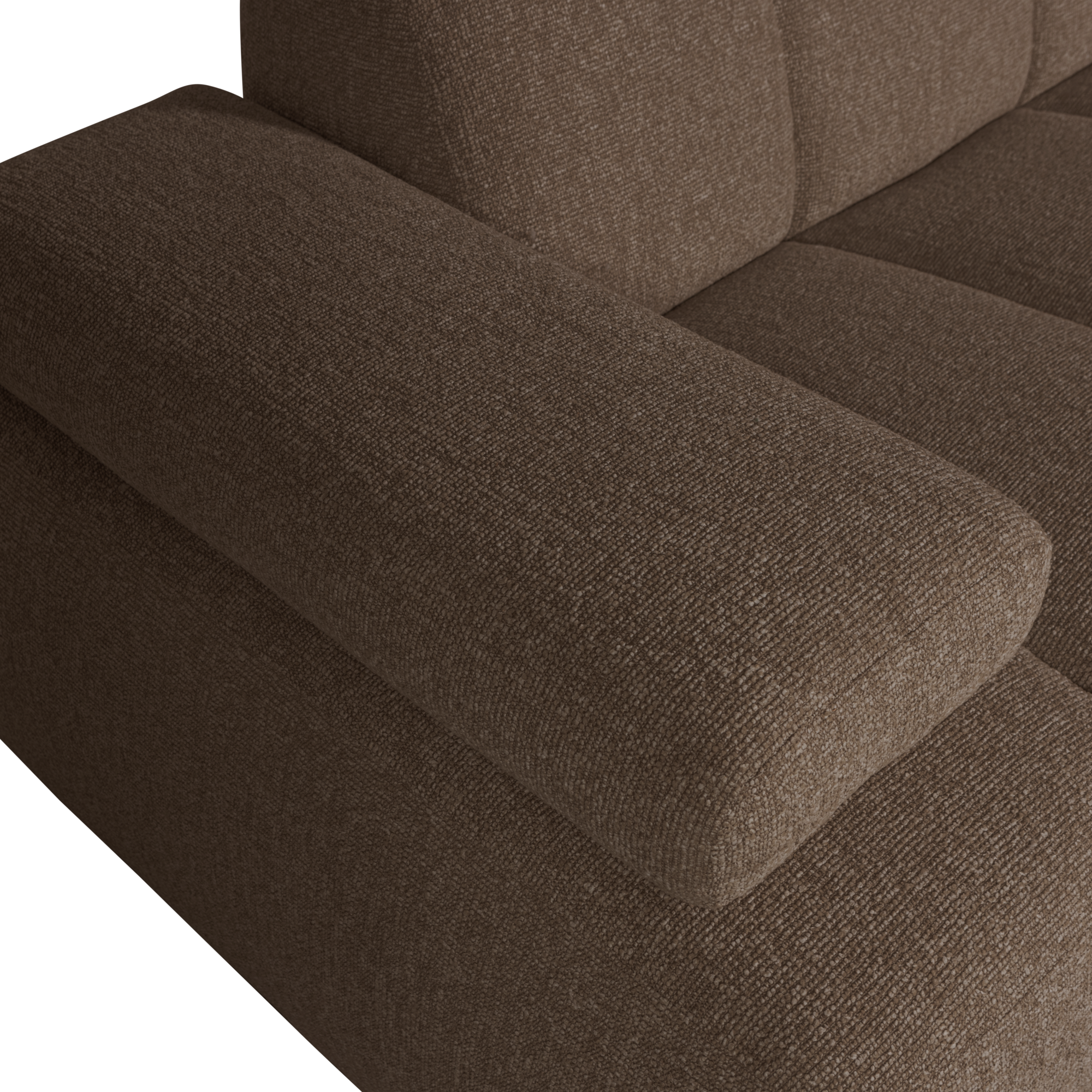 Chaise Longue Mojo Mojo Chaise Longue Rechts - Bouclé - Bruin Melange