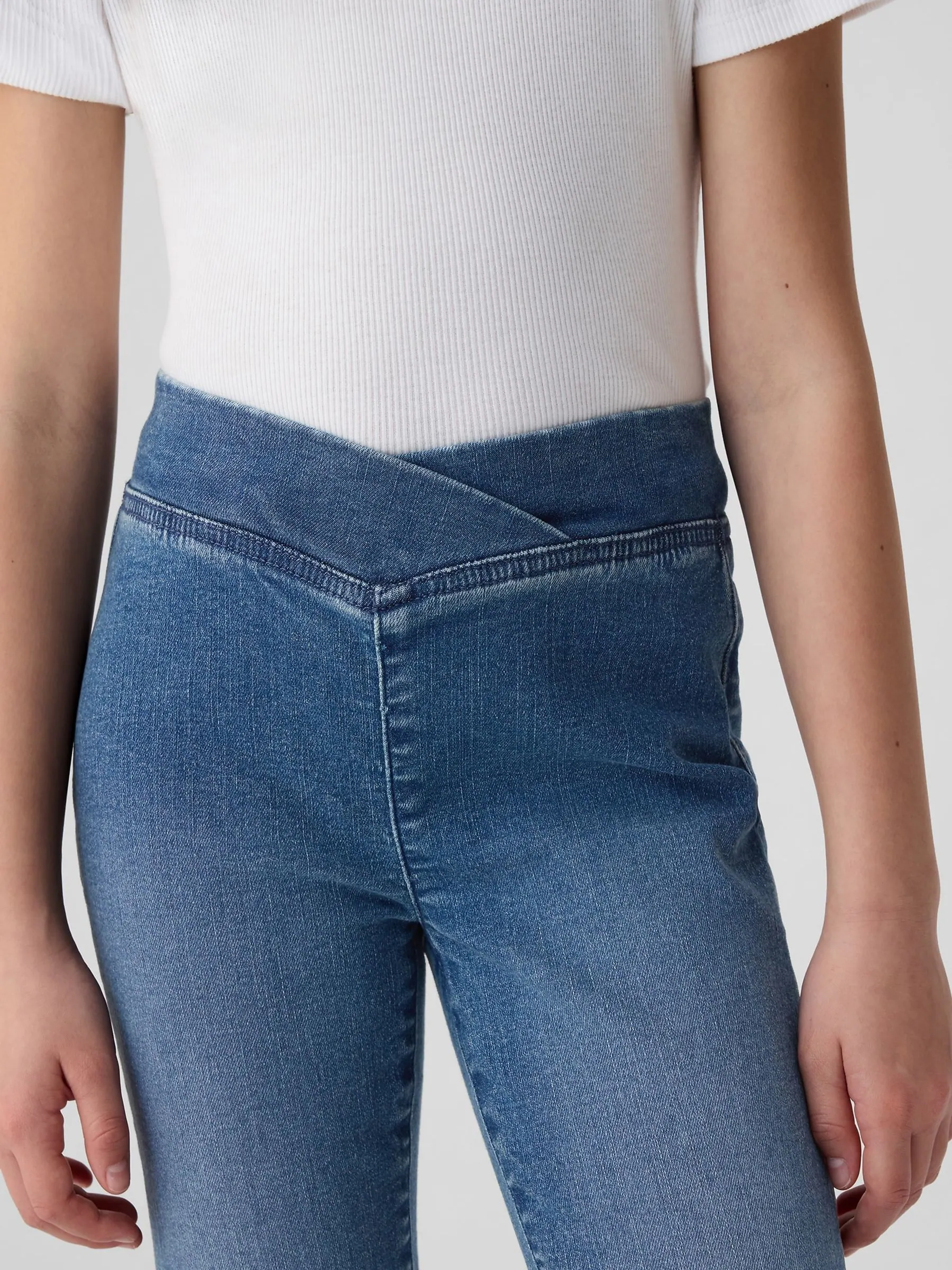 Gap High Waisted Crossover Flare Jeans (5-13yrs) (5-13yrs)
