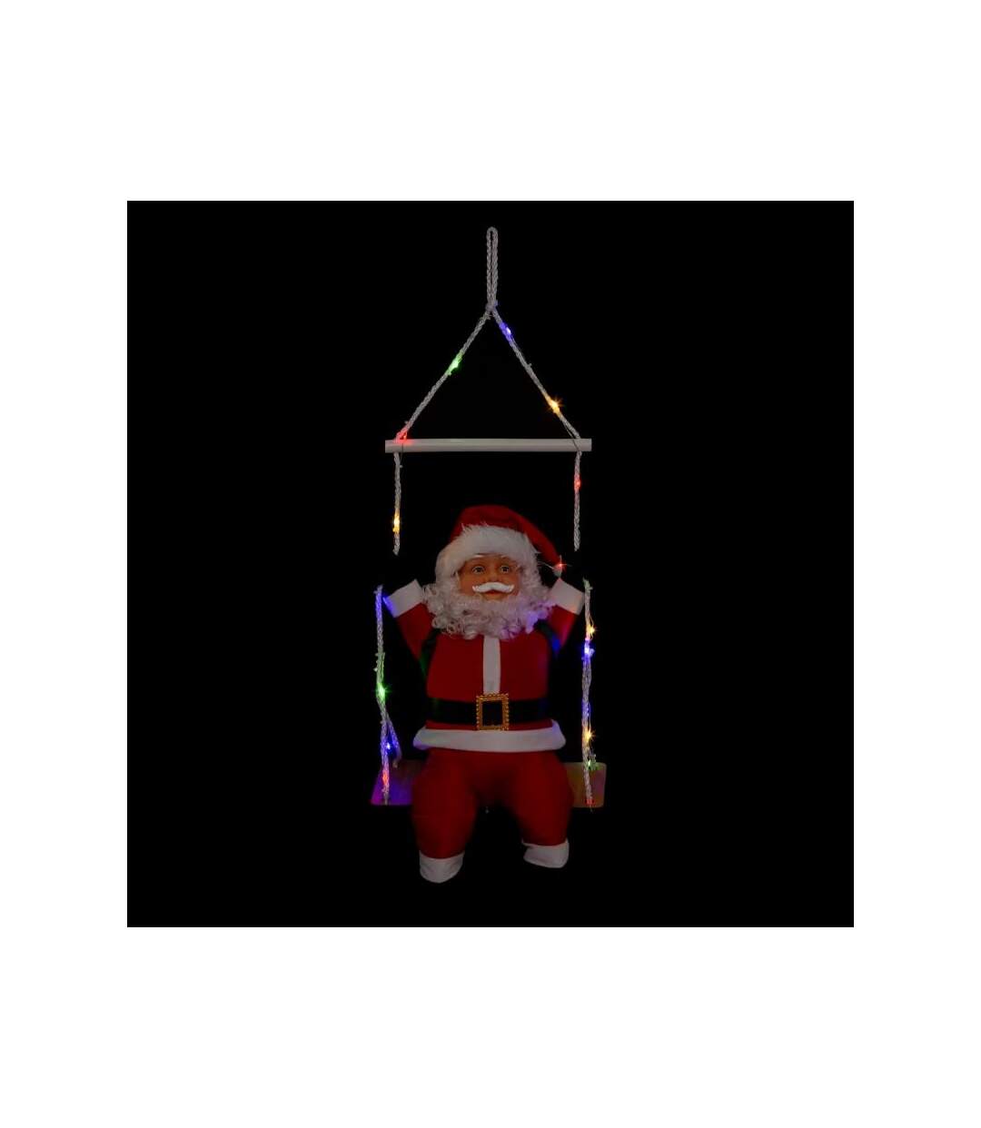 Père Noël Grimpeur Led Balançoire 70cm Rouge