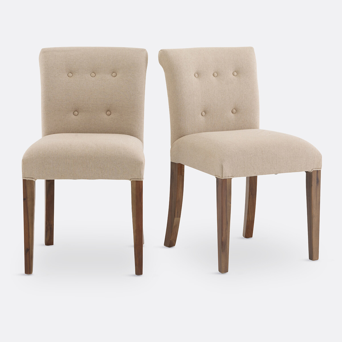 SO'HOME<br>Conjunto de 2 cadeiras com encosto acolchoado, Adélia