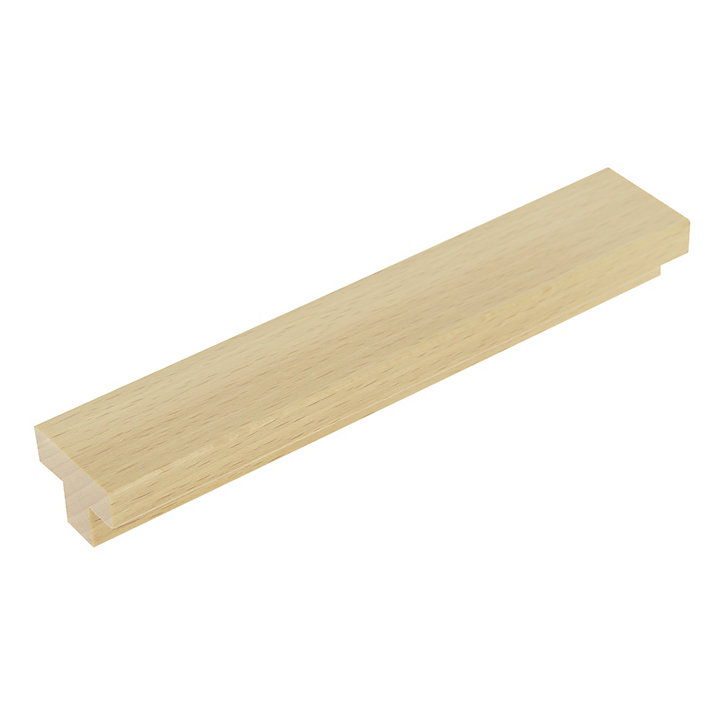 Poignée de meuble en T Kadoréel Bois mat Naturel l.x H. entraxe 128mm