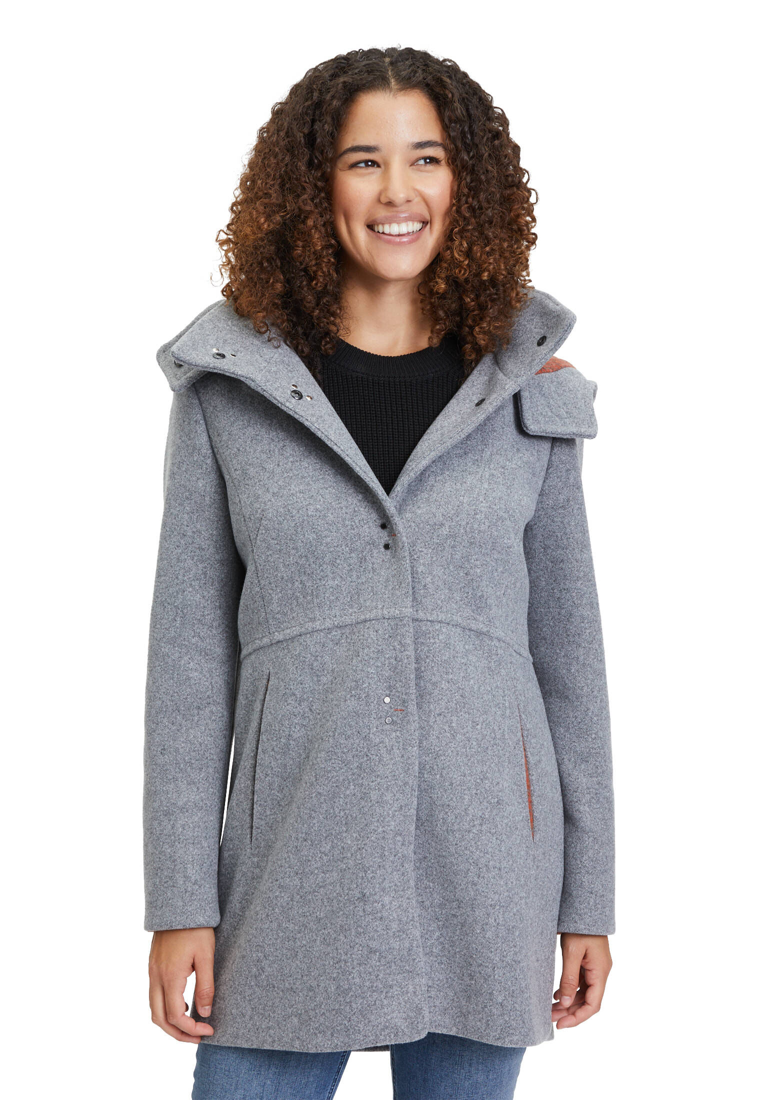 Amber & June| Damen Winterjacke mit abnehmbarer Kapuze