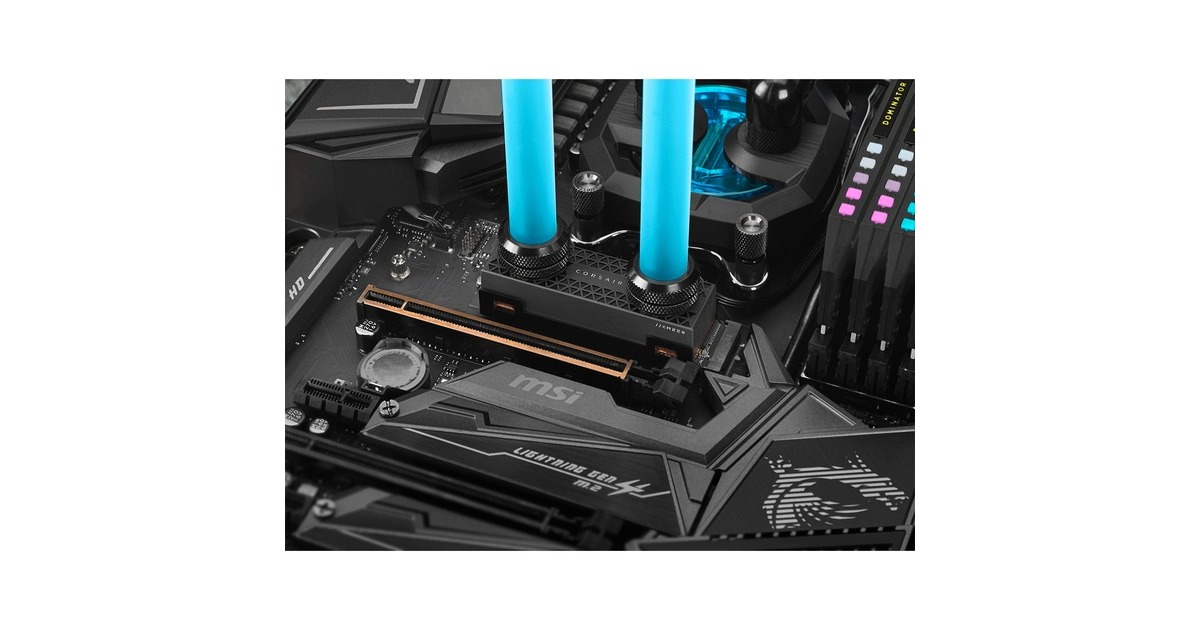 CorsairMP600 PRO XT Hydro X Edition, 4 TB SSD  (Zwart, CSSD-F4000GBMP600PHX, M.2 2280, PCIe 4.0 x4)