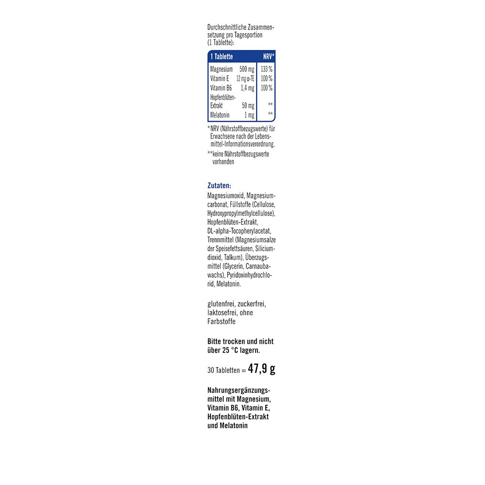 taxofit® Magnesium 500 Nacht + Melatonin