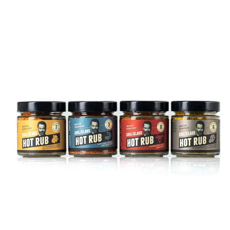 Chili Klaus - Hot Rub 4-pack- krydderi