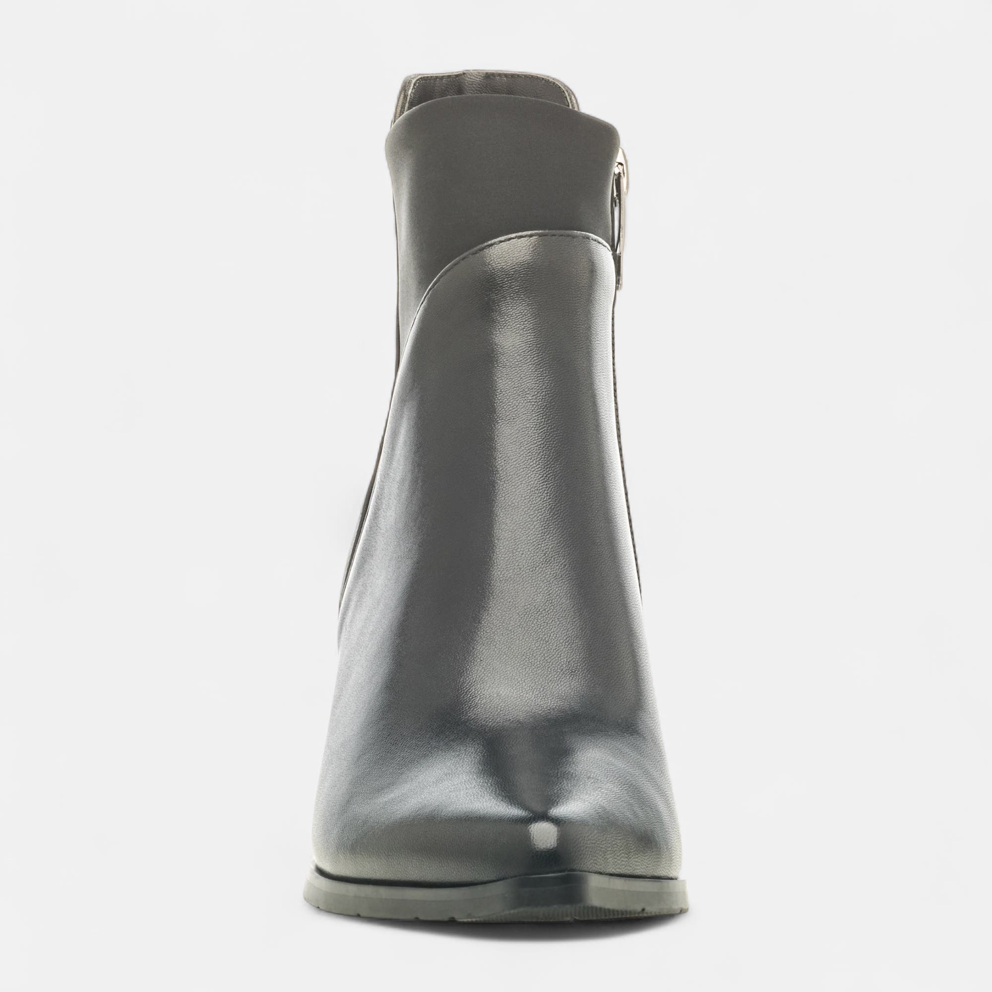 Bottines à talon Femme en cuir noir