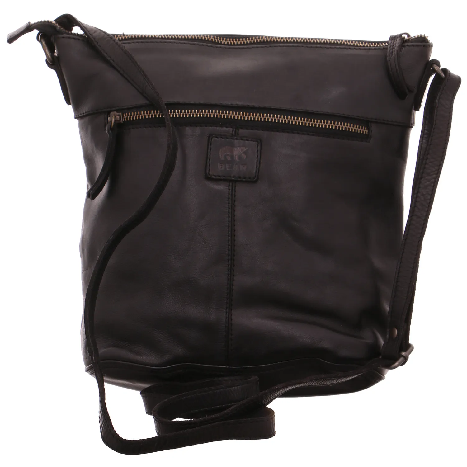 BEAR DESIGN Umhängetasche Schwarz Leder
