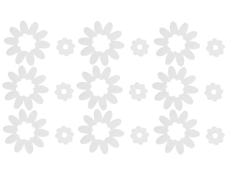 Kleine Wolke Antirutsch-Sticker Daisies 18 Stück, Transpare Blümchen Sticker in 2 verschiedenen Grössen