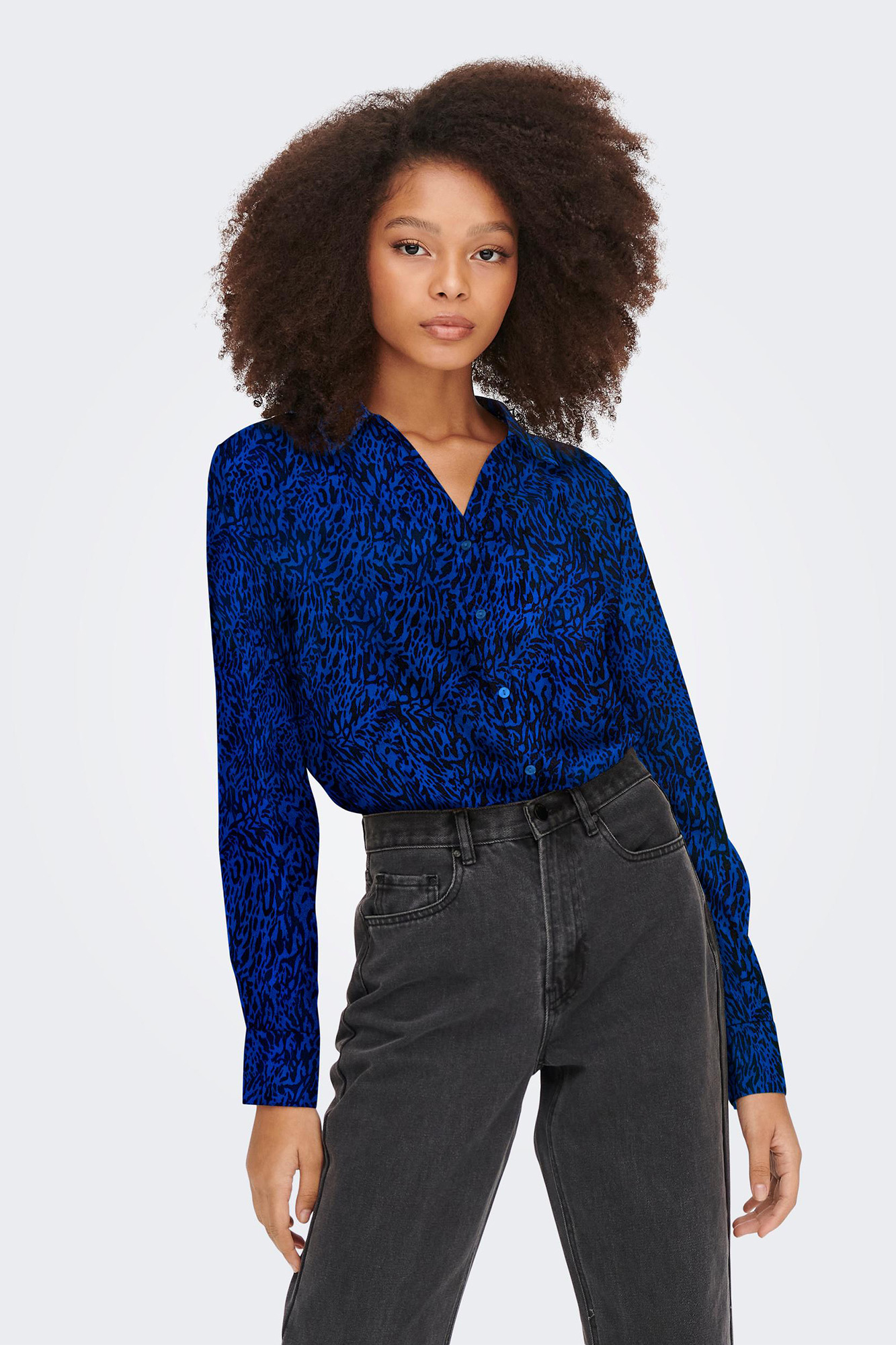Camisa estampada com botões