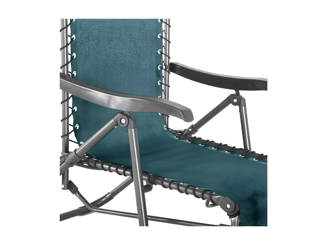Fauteuil détente d'extérieur Hespéride Silos bleu canard