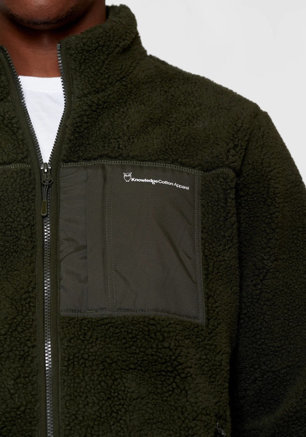 Knowledge Cotton Apparel Fleecejacke Teddy Zip Sweat Forrest Night