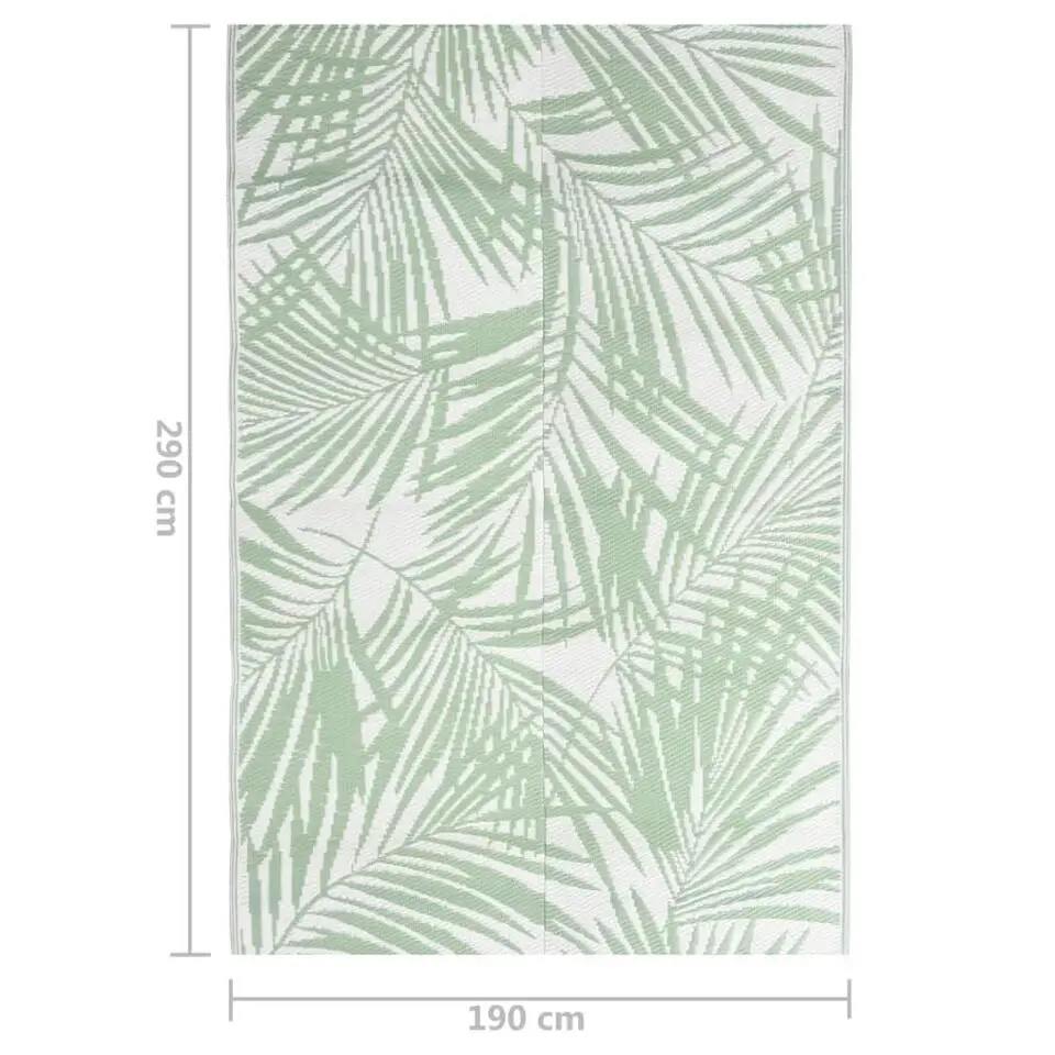 vidaXL - Buitenkleed - Groen - Polypropyleen - 190 x 290 cm