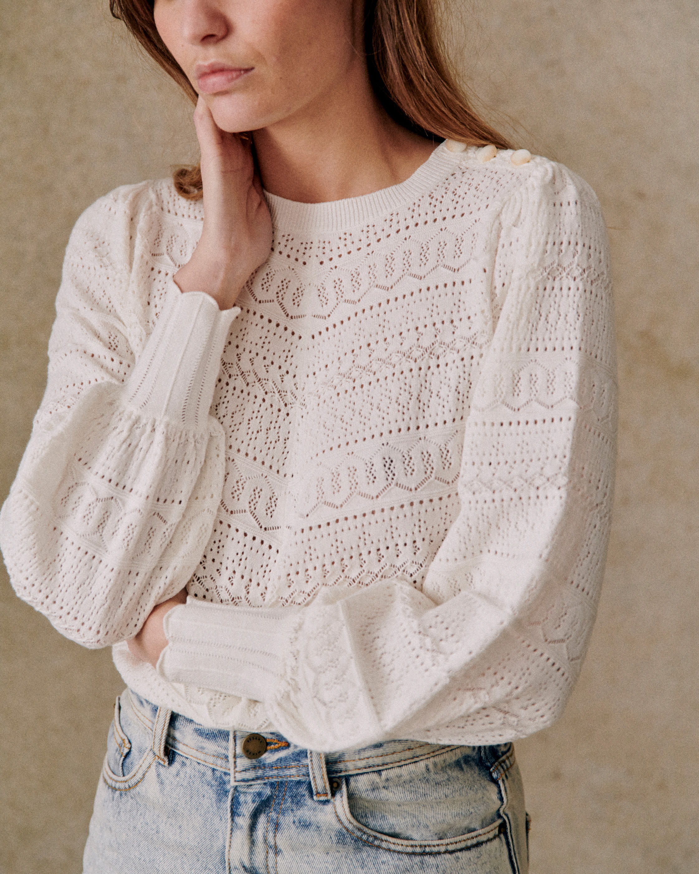 Pull Soline - Blanc - E-SHOP/MAILLE 5905512