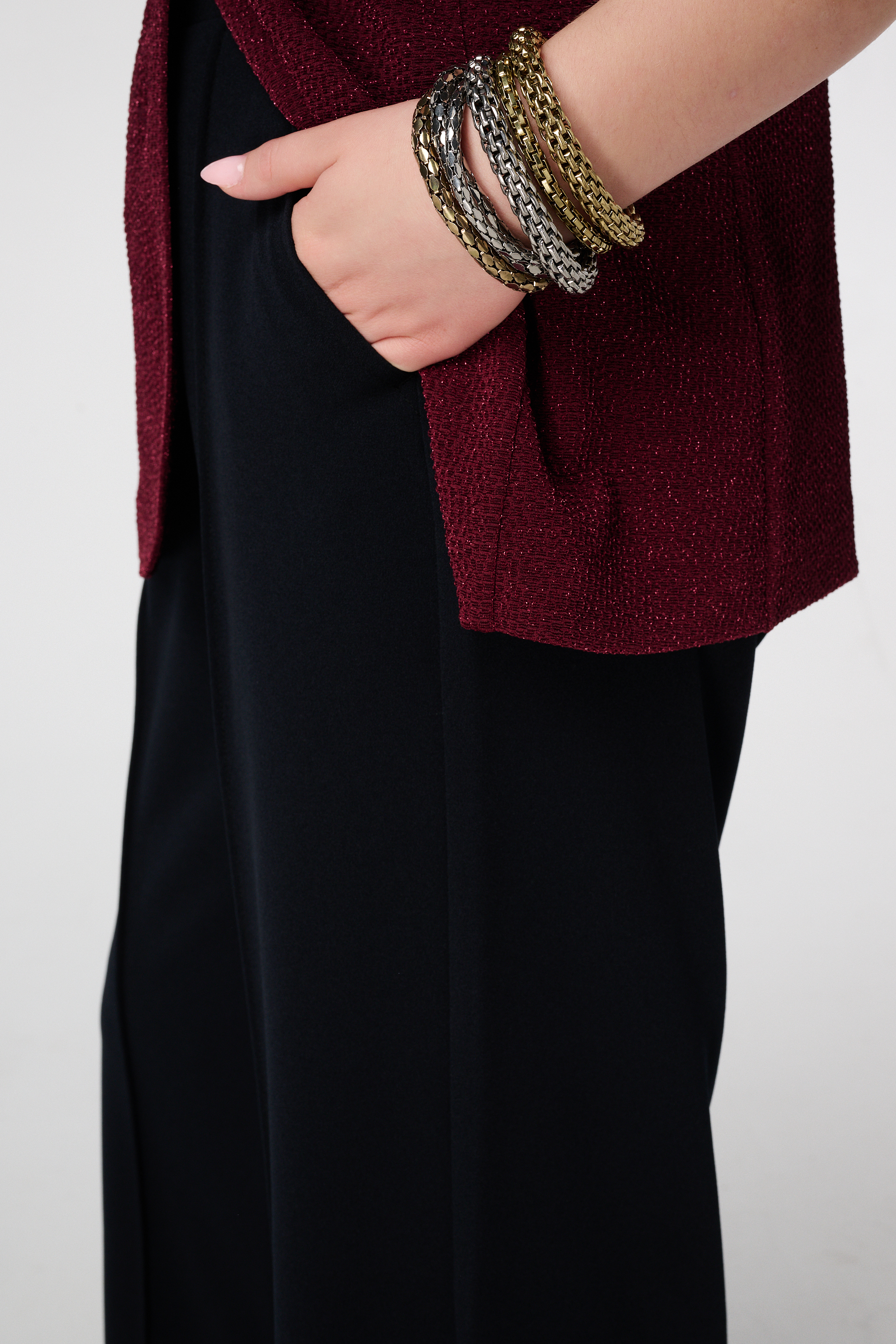 Rechtvallende broek met stretch Zwart