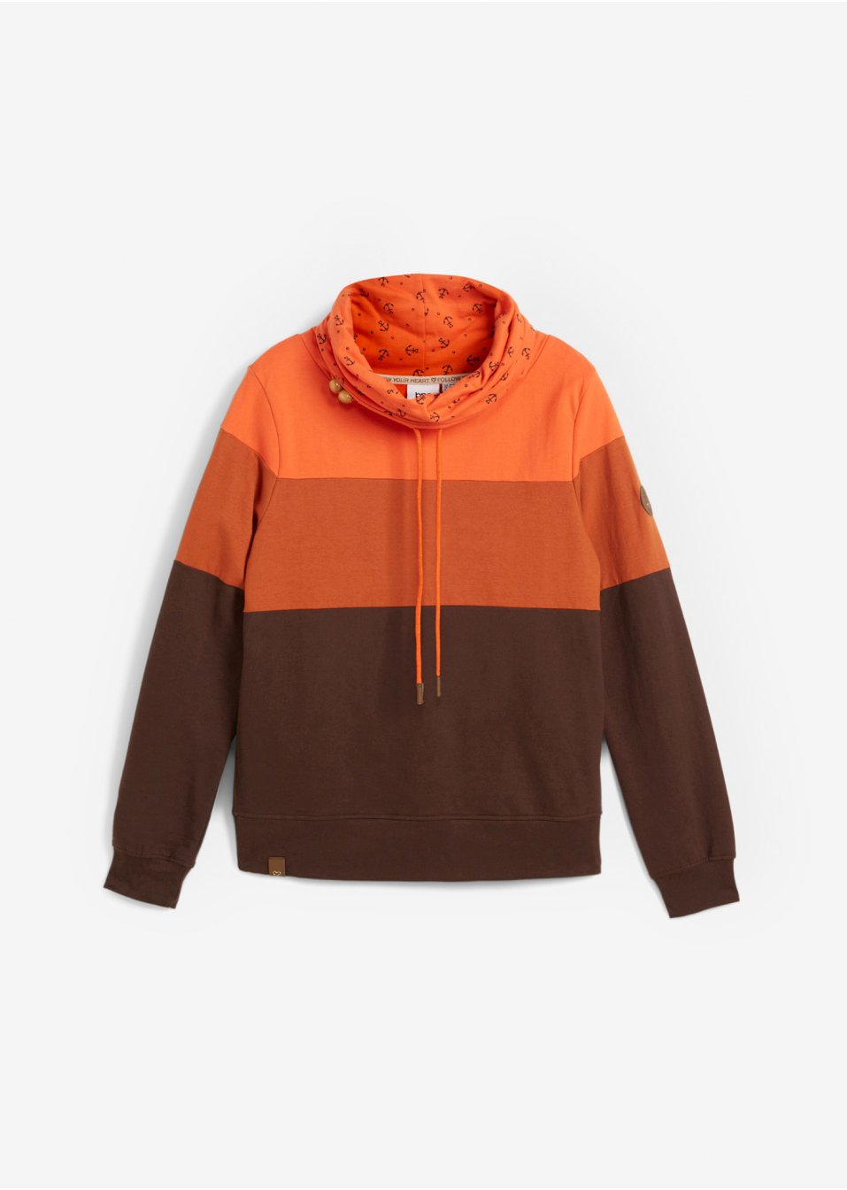 Sweat-shirt avec col imprimé