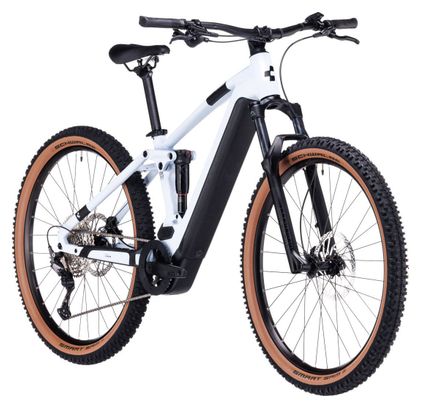 VTT Électrique Tout-Suspendu Cube Stereo Hybrid 120 Pro 625 Shimano Deore 12V 625 Wh 27.5'' Blanc Flash