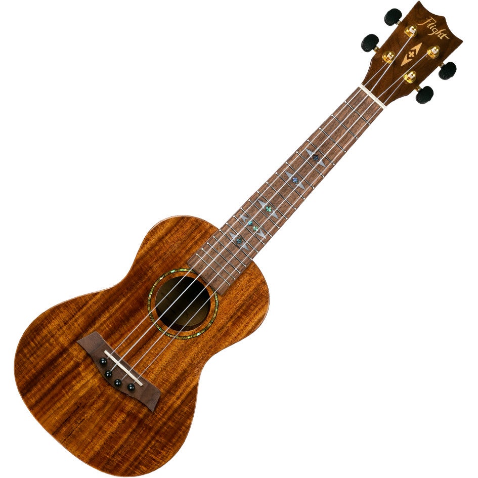 Flight Supernatural Series DUC445 Glossy Acacia concert ukelele met gigbag