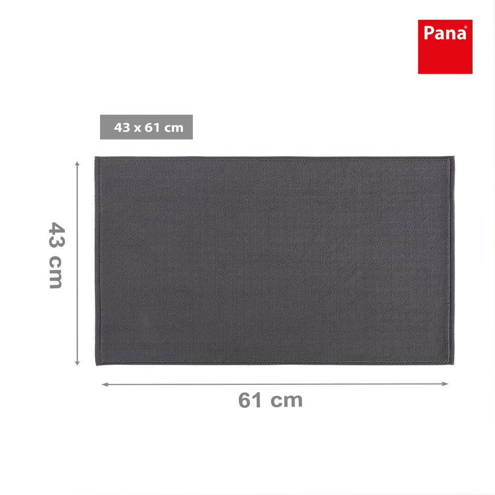 PANA® Baumwolle Badematte rutschfest • Duschvorleger • Badvorleger • Badeteppich • waschbar • 100% Baumwolle Badteppich • Ökotex 100