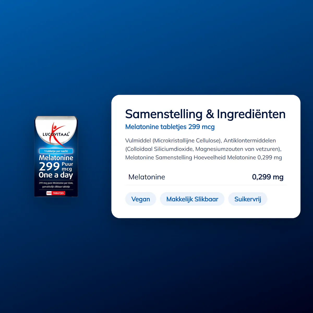 Melatonine tabletjes 299 mcg