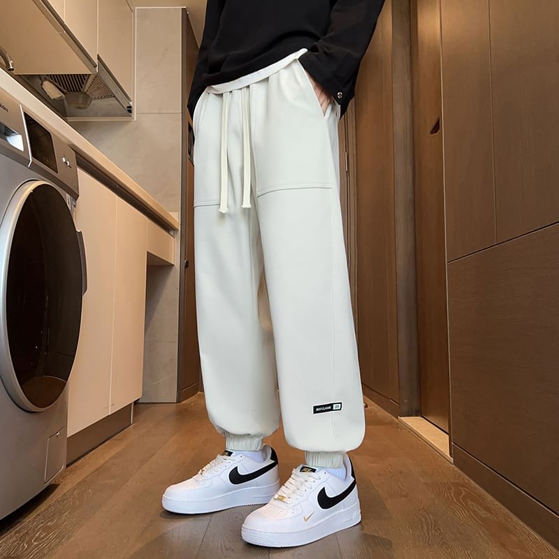 Ayuyel - Joggingbroek met trekkoord en effen letters