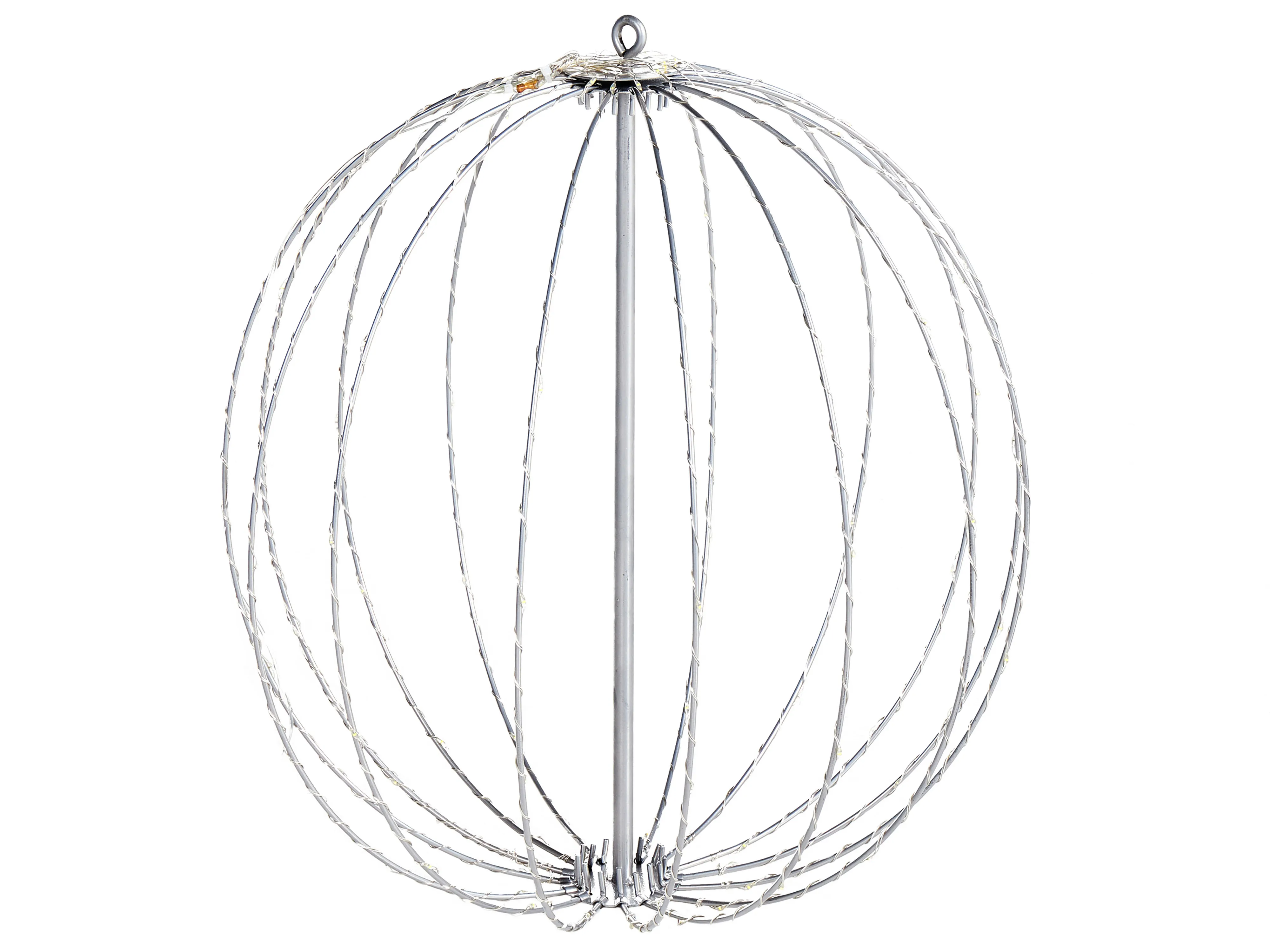 Hangende buitendecoratie LED HOSFOS Kerstbal 42 cm Zilver