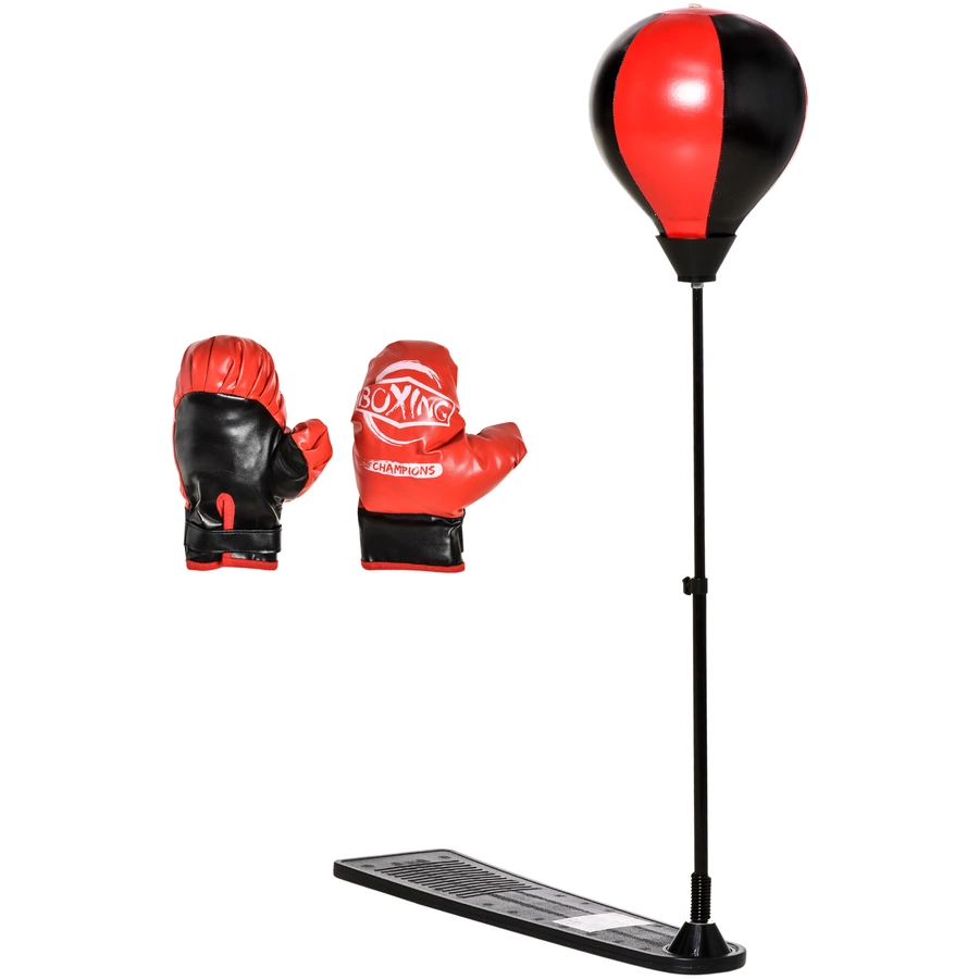 HOMCOM Aufblasbarer Punchingball mit Kinder-Boxhandschuhen bunt