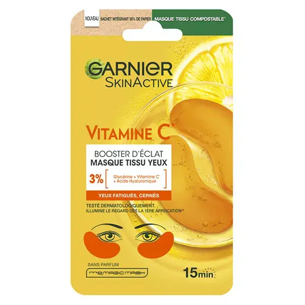 Máscara facial para olhos Garnier Vitamina C Radiance