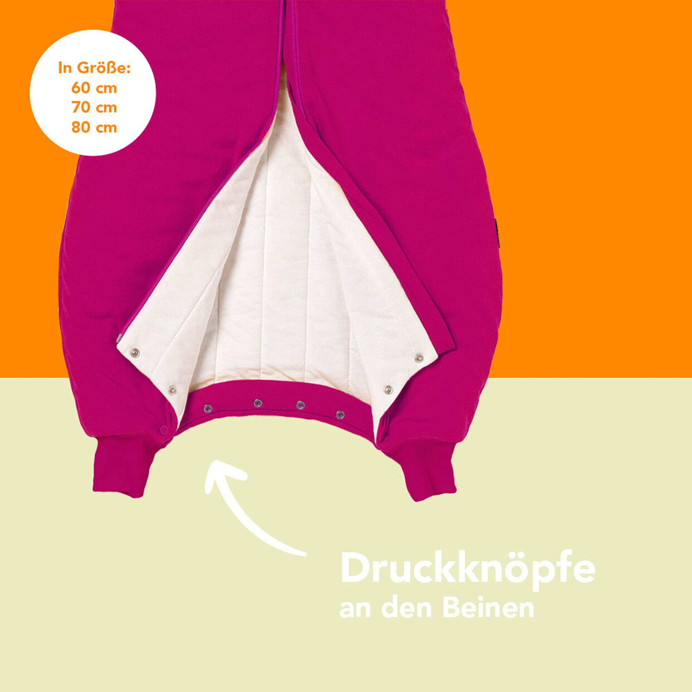 schlummersack Schlafsack mit Füßen 2.5 Tog Beere
