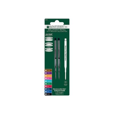 Monteverde - 2 Recharges pour stylo à bille Sheaffer - noir - pointe moyenne