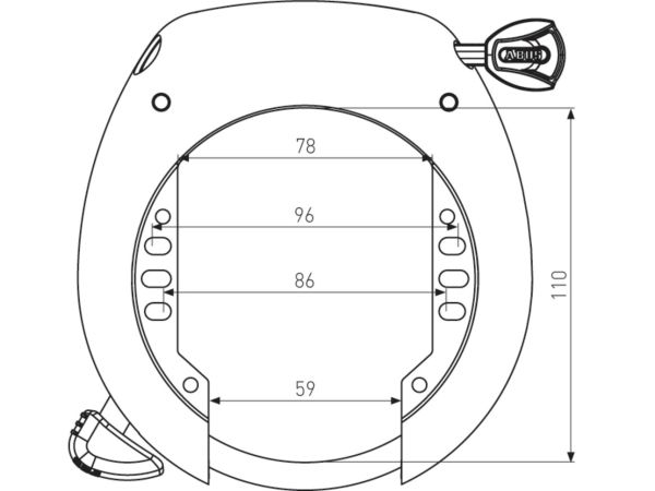 Abus Shield XPlus 5755L Ringlås, Bred