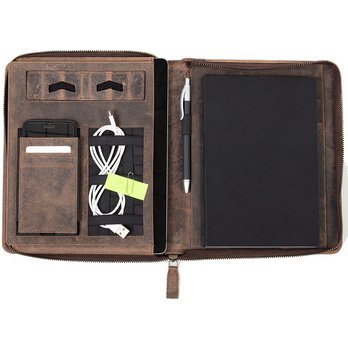 Organiseur CHARON, en cuir, marron