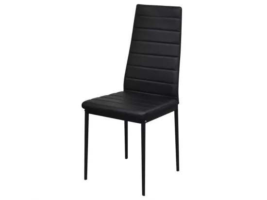Ensemble de table à manger sept pièces noir