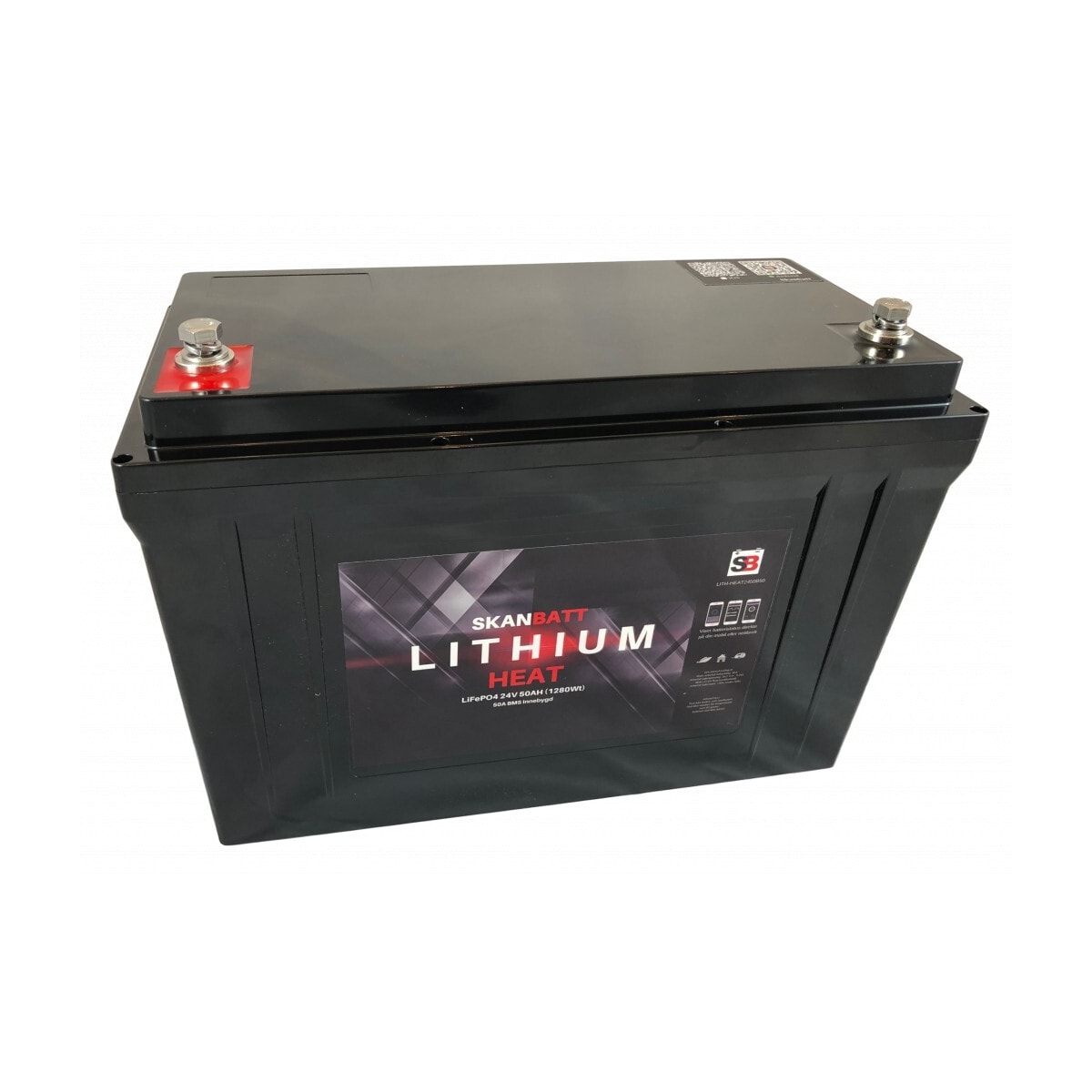 SKANBATT HEAT Lithium Batteri 24V 50AH 50BMS - BLUETOOTH OG VARME