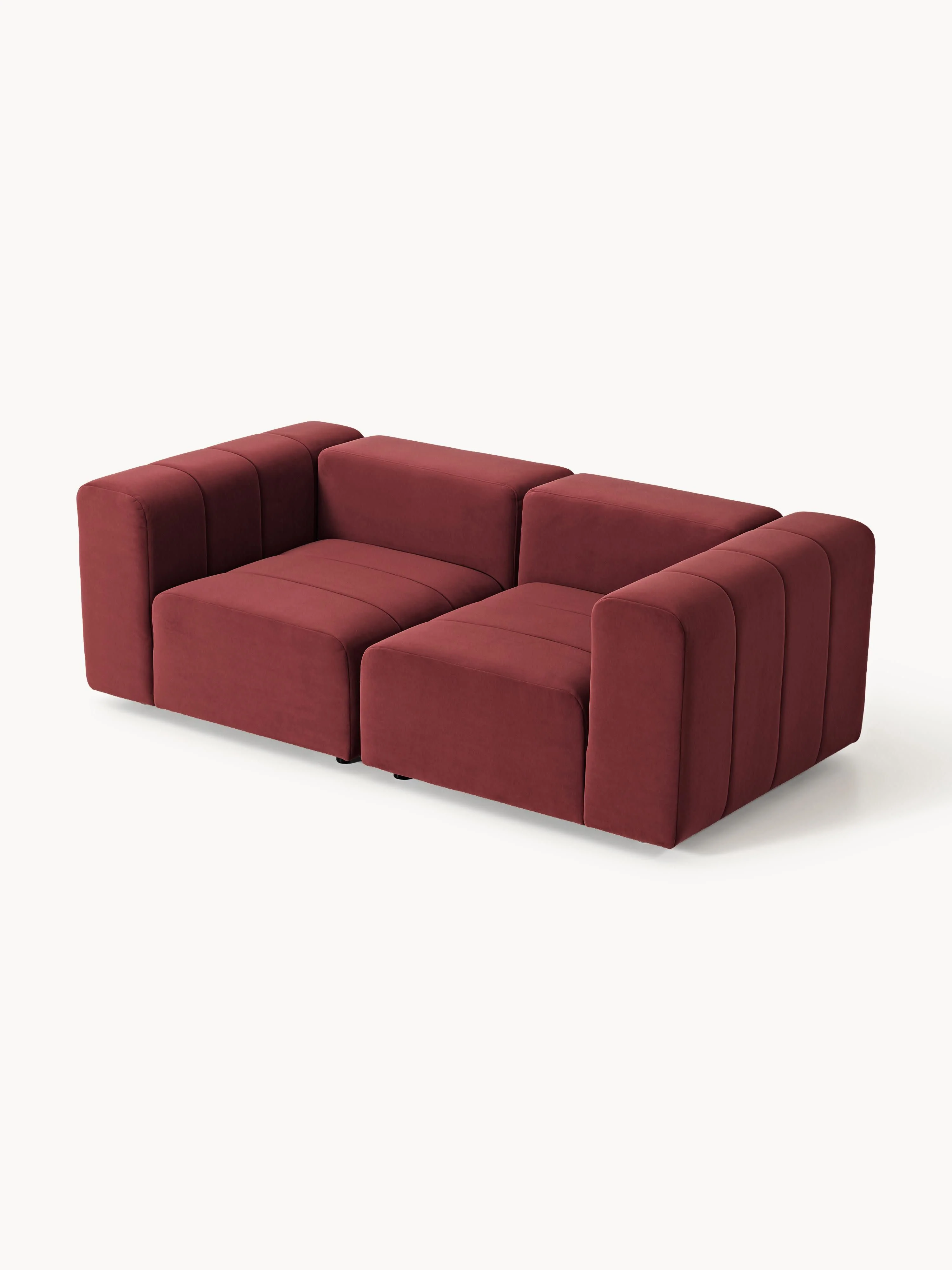 Modulaire fluwelen bank Lena (3-zits)