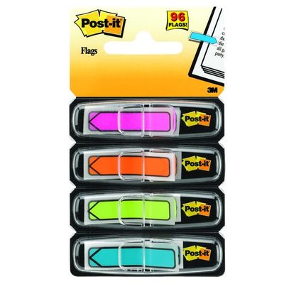 Post-it - Marque-pages (Index) Flèches - couleurs vives - Lot 4 x 24 feuilles