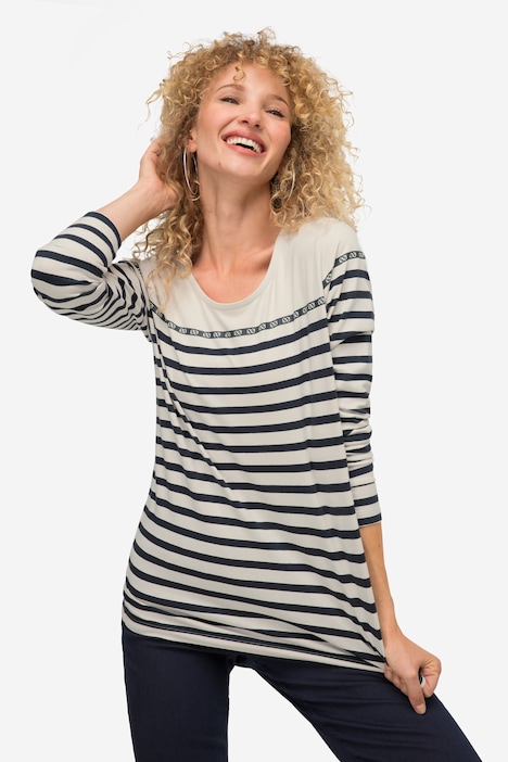 Ringelshirt, Regular Fit, Rundhals, Langarm