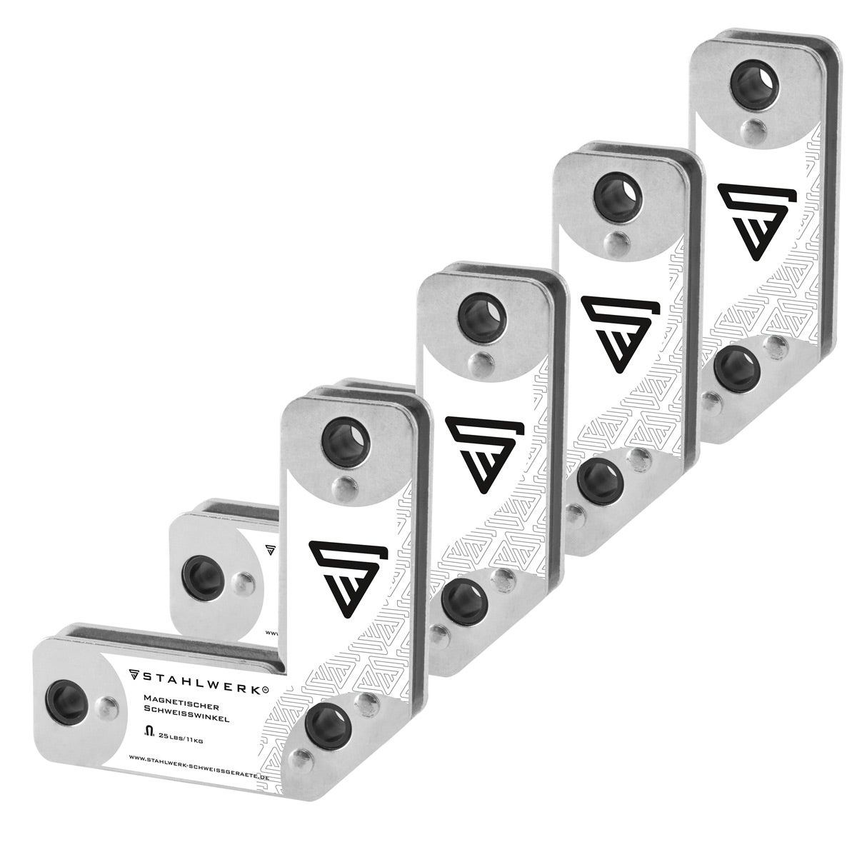 STAHLWERK Lashoekset van 4 magneten 11,3 kg 25 lbs Lasmagneet Magnetische hoek