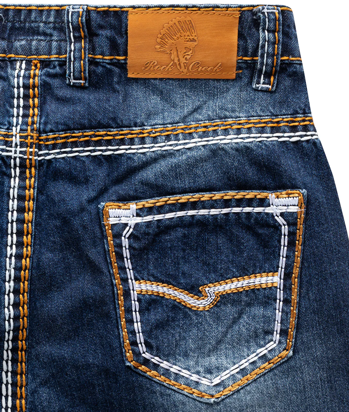 Rock Creek Shorts Jeansshorts dicke Naht Regular Fit